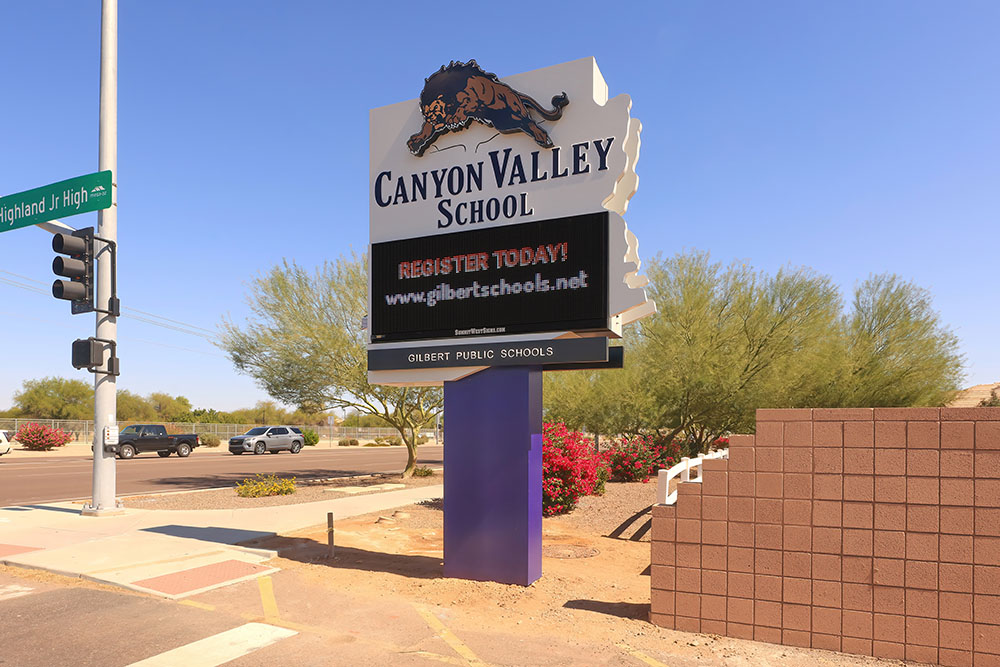 Canyon Valley High School Secure Sign