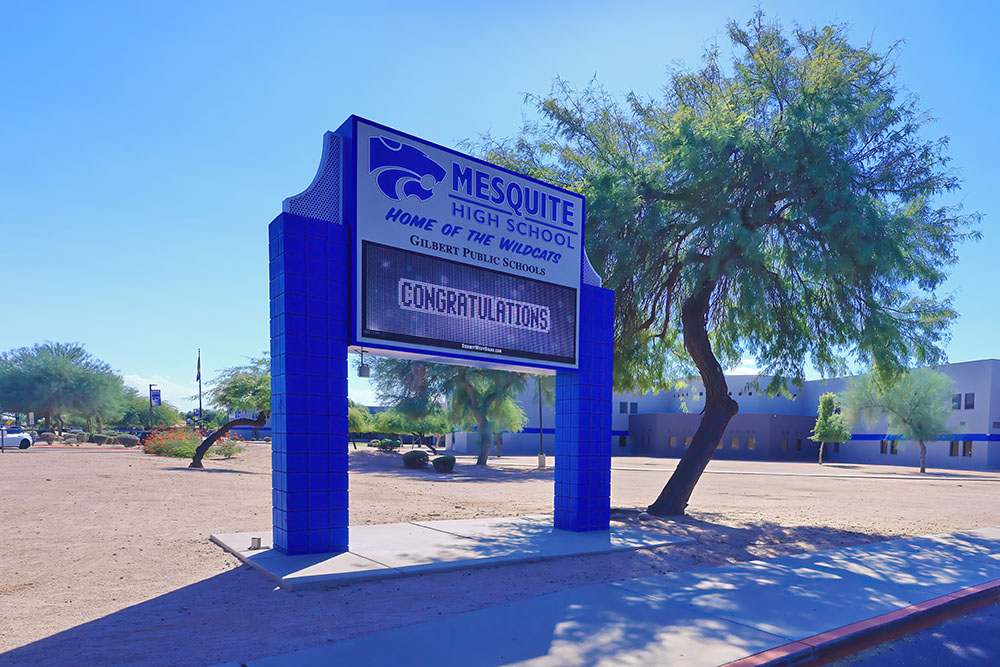 Mesquite High School outdoor sign