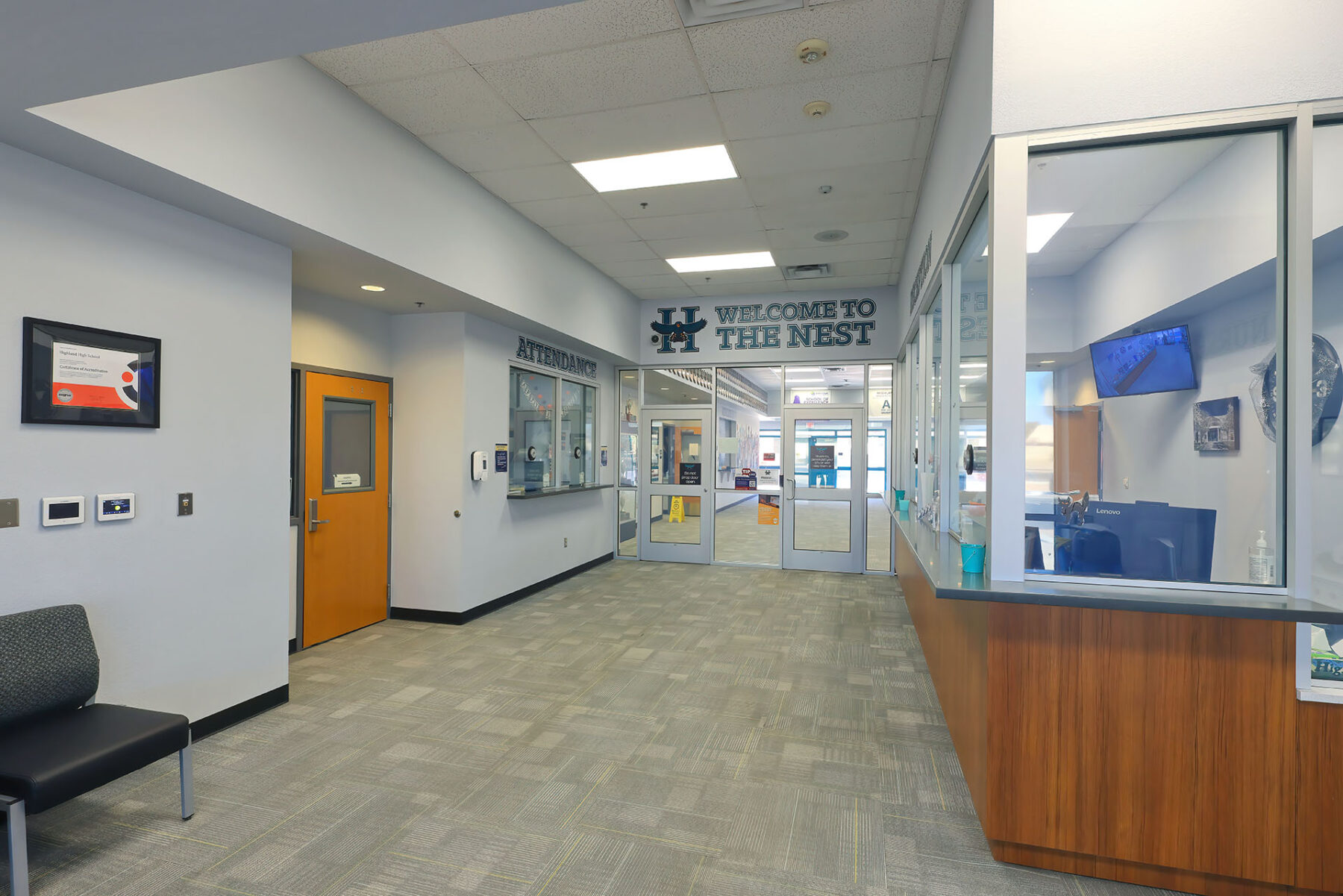 Highland High School Secure Entry Way